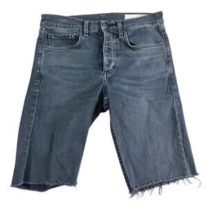 Rag & Bone Fit 2 Minna Mens 30 Denim Cutoff Shorts Gray Blue Made USA
